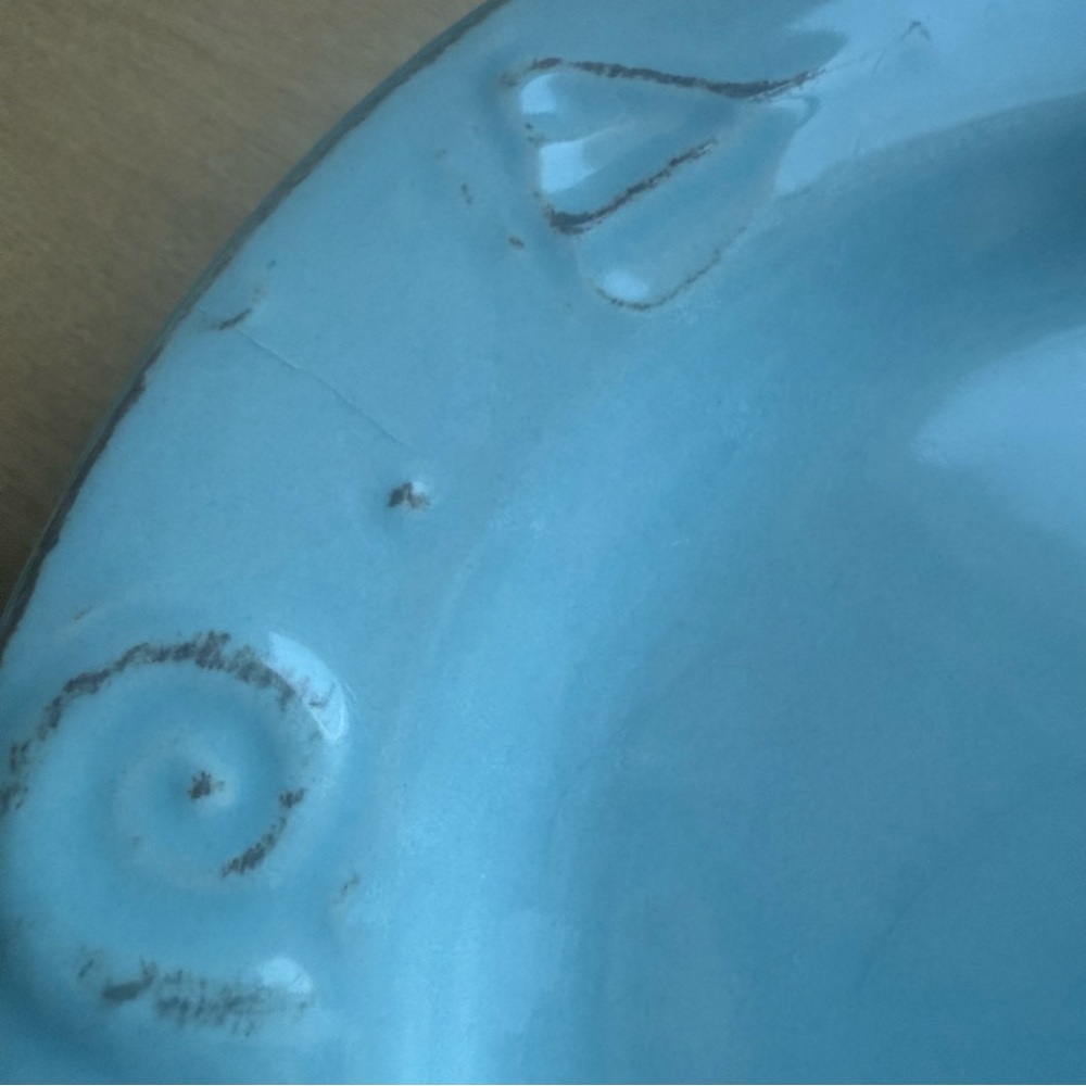 Thomson Pottery Cape Cod Plate Blue Seashells Nautical Set of 4 - Picture 9 of 11